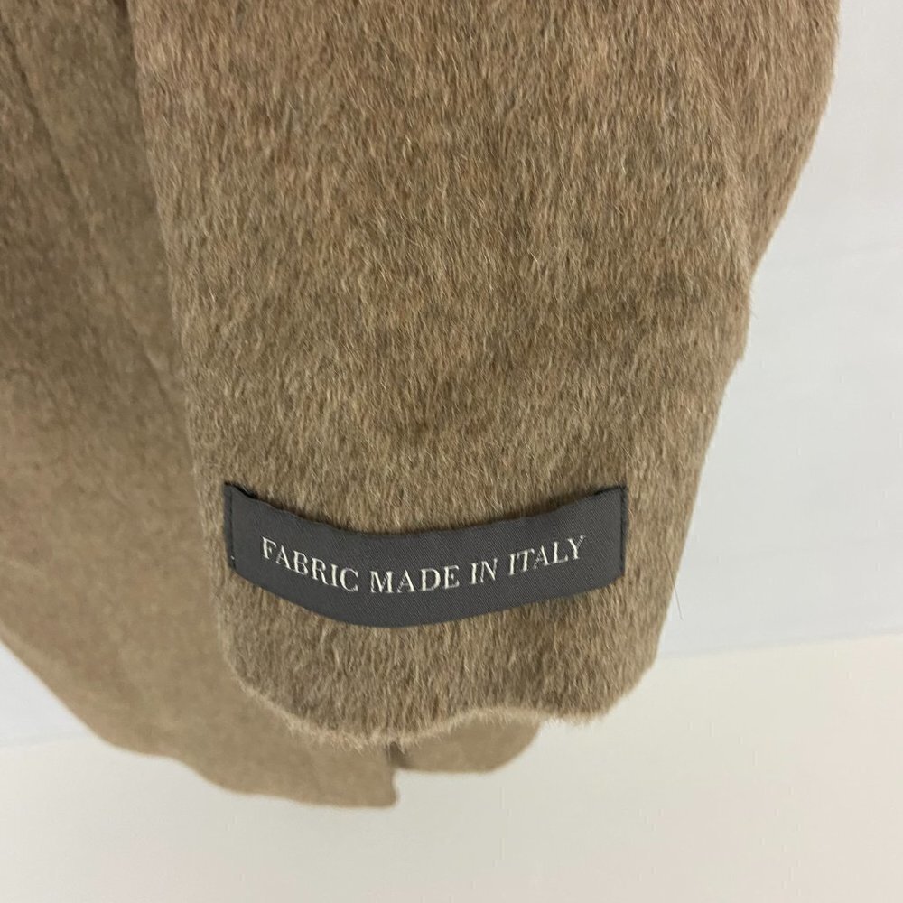 Cole Haan Women's Tie-Waist Wool & Alpaca Blend Wrap Coat Sz 12 Maple Sugar NWOT - Picture 14 of 15